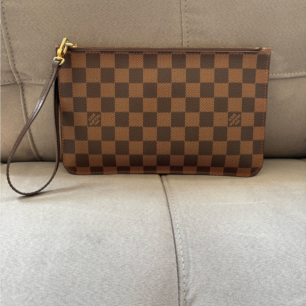 Louis Vuitton Brown Wallet with Iconic Checkered Design